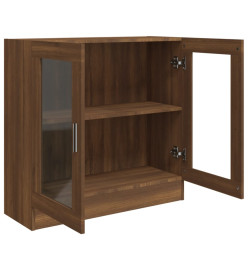 Armoire à vitrine Chêne marron 82,5x30,5x80cm Bois d'ingénierie