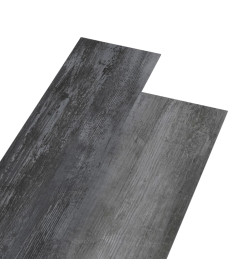 Planches de plancher PVC Non auto-adhésif 5,26 m² Gris brillant