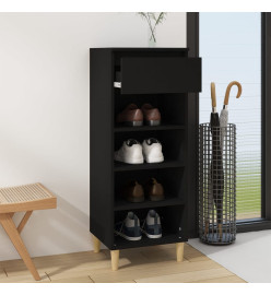 Armoire à chaussures Noir 40x36x105 cm Bois d'ingénierie