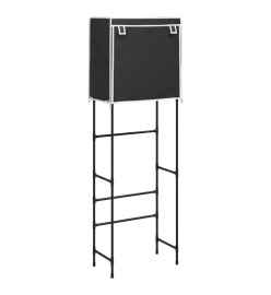 Support de rangement 2 niveaux sur toilette Noir 56x30x170 cm