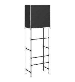 Support de rangement 2 niveaux sur toilette Noir 56x30x170 cm