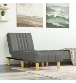 Chaise longue gris foncé tissu