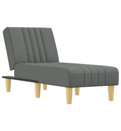 Chaise longue gris foncé tissu