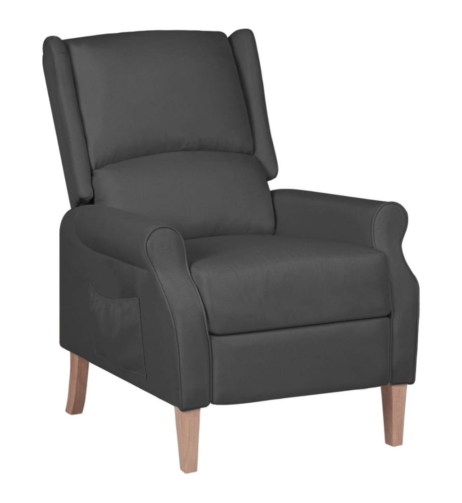 Fauteuil inclinable Gris foncé Tissu