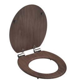 SCHÜTTE Siège de toilette avec fermeture en douceur DARK WOOD MDF