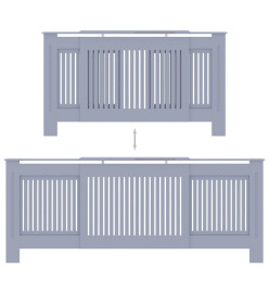 Cache-radiateur MDF Gris 205 cm