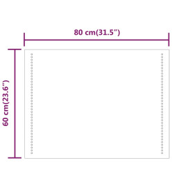 Miroir de salle de bain à LED 60x80 cm