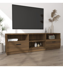 Meuble TV Chêne marron 150x33,5x45 cm Bois d'ingénierie