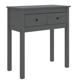 Table console Gris 70x35x75 cm Bois massif de pin