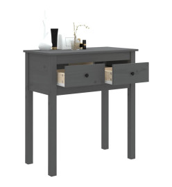 Table console Gris 70x35x75 cm Bois massif de pin