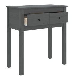 Table console Gris 70x35x75 cm Bois massif de pin