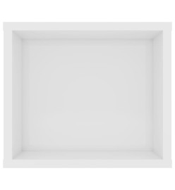 Meuble TV suspendu Blanc brillant 100x30x26,5 cm Aggloméré