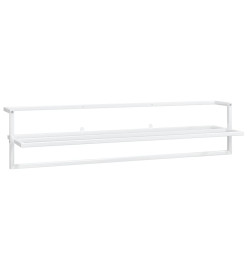 Porte-serviettes Blanc 95x25x22 cm Fer