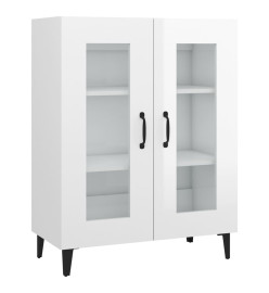 Buffet Blanc brillant 69,5x34x90 cm Bois d'ingénierie