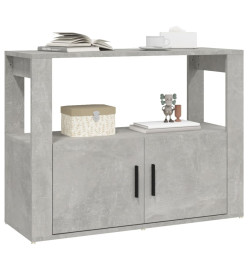 Buffet Gris béton 80x30x60 cm Bois d'ingénierie