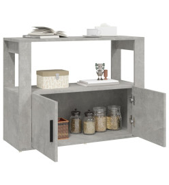 Buffet Gris béton 80x30x60 cm Bois d'ingénierie