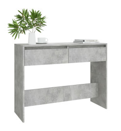 Table console Gris béton 100x35x76,5 cm Aggloméré