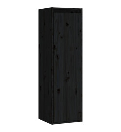 Armoire murale Noir 30x30x100 cm Bois de pin massif