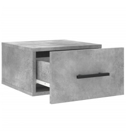 Tables de chevet murales 2 pcs gris béton 35x35x20 cm