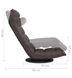 Chaise de sol pivotante Taupe Tissu