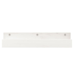 Étagères murales 2 pcs Blanc 50x12x9 cm Bois de pin massif