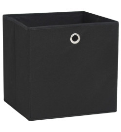 Boîtes de rangement 10 pcs Tissu intissé 28x28x28 cm Noir