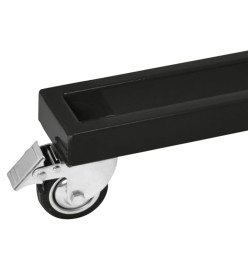 Carpoint Porte-pneu mobile avec housse Aluminium Noir