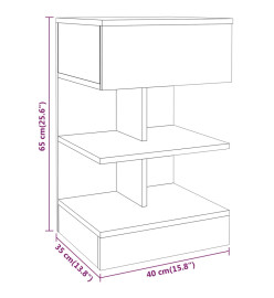 Table de chevet Sonoma gris 40x35x65 cm Bois d'ingénierie