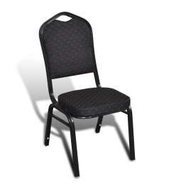 Chaises à manger lot de 20 noir tissu