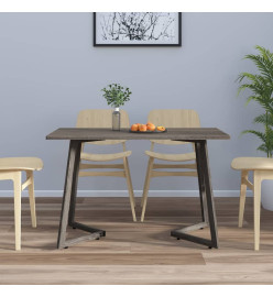 Table à dîner Gris 120x60x74 cm MDF et fer