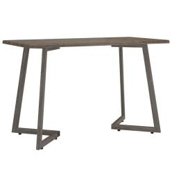 Table à dîner Gris 120x60x74 cm MDF et fer