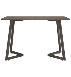 Table à dîner Gris 120x60x74 cm MDF et fer