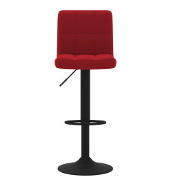 Tabourets de bar lot de 2 rouge bordeaux velours