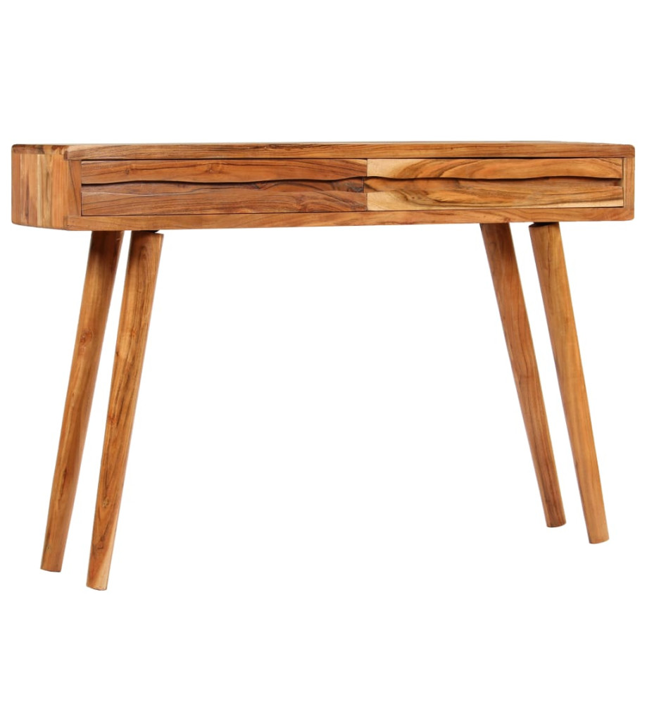 Table console Bois d'acacia avec tiroirs sculptés 118x30x80 cm