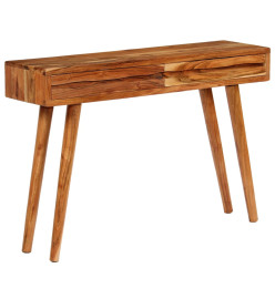 Table console Bois d'acacia avec tiroirs sculptés 118x30x80 cm