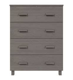 Buffet HAMAR Gris clair 79x40x103,5 cm Bois massif de pin