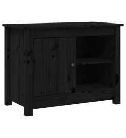 Meuble TV Noir 70x36,5x52 cm Bois de pin massif