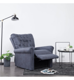 Chaise inclinable Gris Similicuir daim