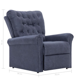 Chaise inclinable Gris Similicuir daim