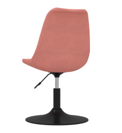 Chaises à dîner pivotantes 4 pcs Rose Velours