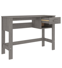 Bureau HAMAR Gris clair 110x40x75 cm Bois massif de pin