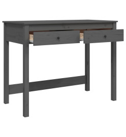 Bureau avec tiroirs Gris 100x50x78 cm Bois massif de pin