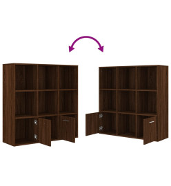 Armoire à livres Chêne marron 98x30x98 cm