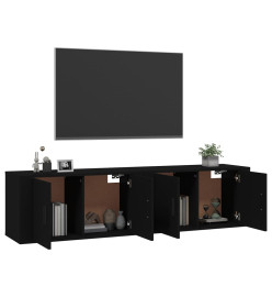 Meubles TV muraux 2 pcs noir 80x34,5x40 cm