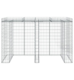 Mur de gabion pour poubelle 192x91x120 cm fer galvanisé