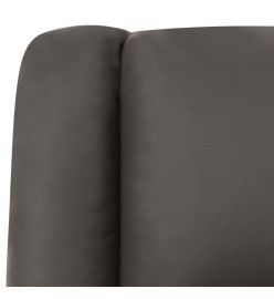 Fauteuil de massage gris cuir véritable