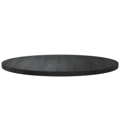 Dessus de table Noir Ø70x2,5 cm Bois de pin massif