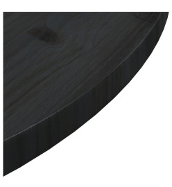 Dessus de table Noir Ø70x2,5 cm Bois de pin massif