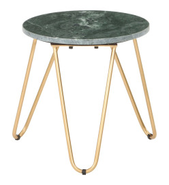 Table basse Vert 40x40x40 cm Pierre véritable et texture marbre