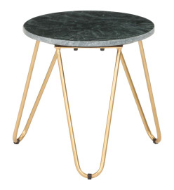 Table basse Vert 40x40x40 cm Pierre véritable et texture marbre